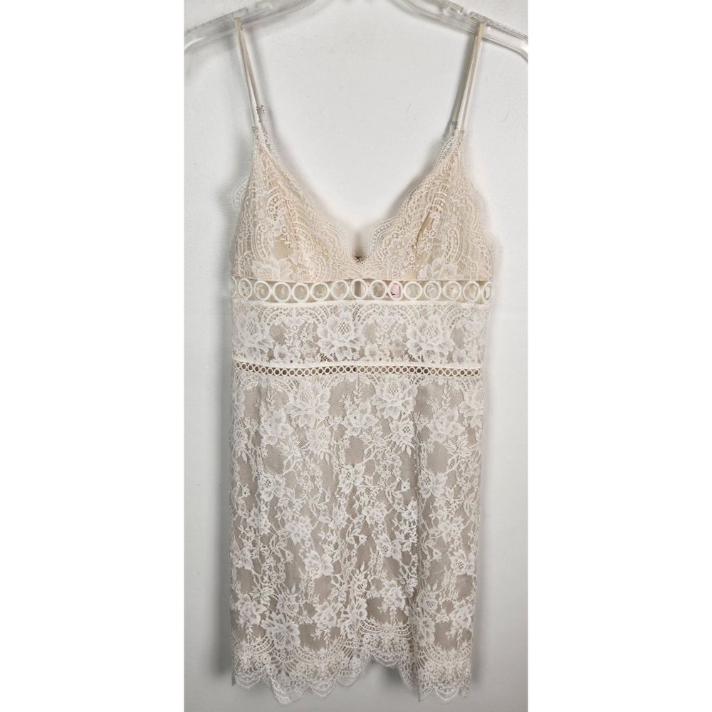 Victoria's Secret Women's Sz. M Ivory & Nude Lace Lingerie Dress